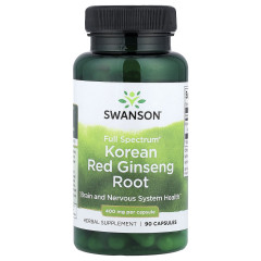 Корінь корейського червоного женьшеню Swanson (Korean Red Ginseng Root) 400 мг 90 капсул