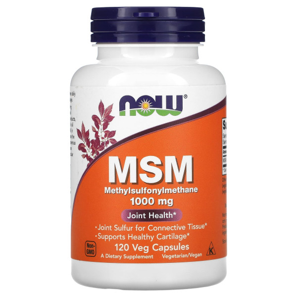 МСМ метилсульфонілметан Now Foods (MSM) 1000 мг 120 капсул