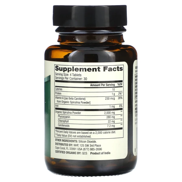 Спіруліна Dr. Mercola (Spirulina) 2000 мг 120 таблеток
