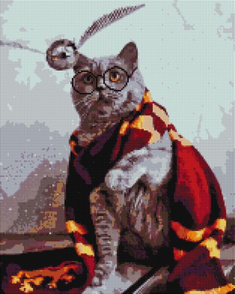 Алмазная мозаика Котик ловец снитча 40 х 50 Brushme