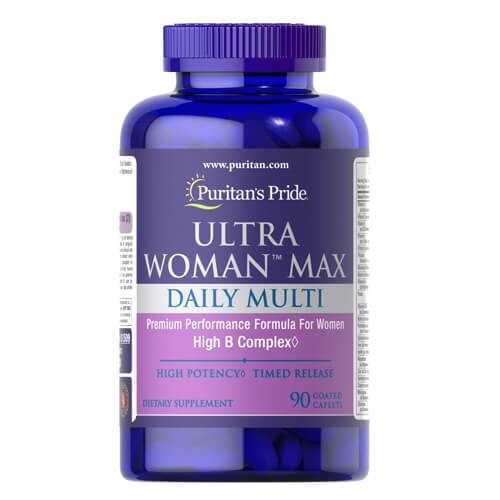 Мультивитамины для женщин Ultra Woman Max Puritan's Pride (Ultra Woman Max Daily Multivitamin) 90 таблеток