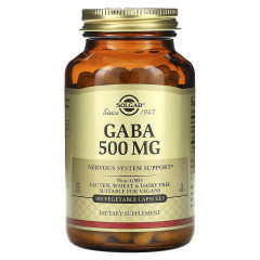 ГАМК (GABA) Solgar (GABA) 500 мг 100 рослинних капсул