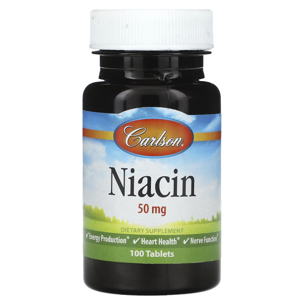 Ніацин Carlson (Niacin) 50 мг 100 таблеток