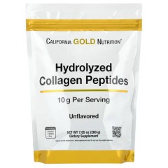 Гідролізований пептидний колаген California Gold Nutrition (Hydrolyzed Collagen Peptides) 200 г