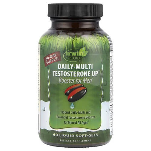 Мультивітаміни для підтримки рівня тестостерону Irwin Naturals (Daily-Multi Testosterone Up) 60 рідких капсул