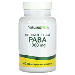 ПАБК тривалого вивільнення NaturesPlus (PABA) 1000 мг 60 таблеток