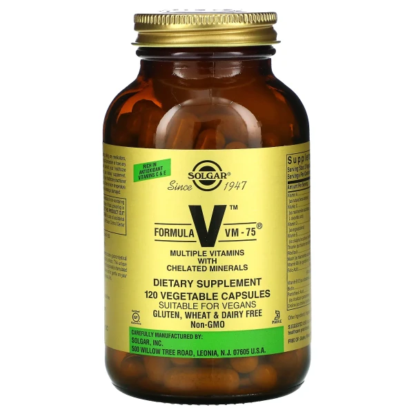 Мультивітаміни формула VM-75 (Multiple vitamins with Chelated Minerals) 120 капсул