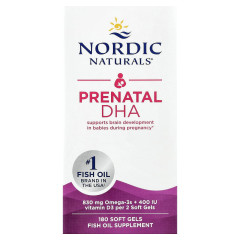 Риб'ячий жир для вагітних Nordic Naturals (Prenatal DHA) 180 капсул