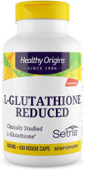 Глутатіон, L-Glutathione, Healthy Origins, Setria, знижений, 500 мг, 150 капсул