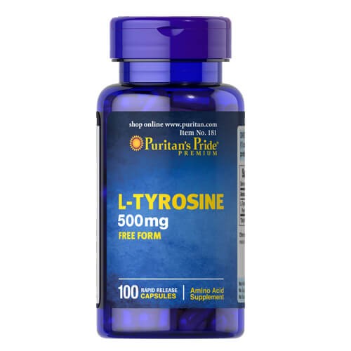 Л-тирозин 500 мг Puritan's Pride (L-Tyrosine) 100 капсул