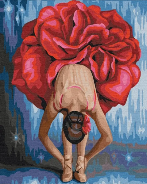 Преміум картина за номерами Квіткова балерина Brushme 40x50