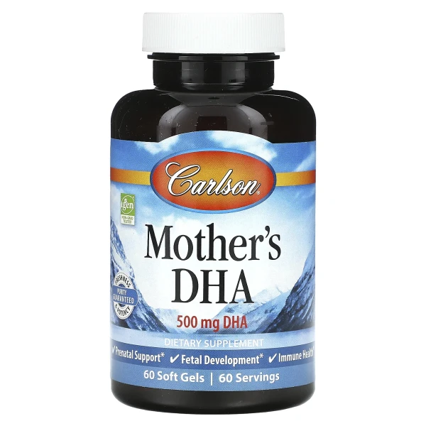 ДГК для мам Carlson (DHA for Moms) 500 мг 60 капсул