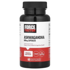 Ашвагандха 600 мг Force Factor (Ashwagandha) 60 растительных капсул