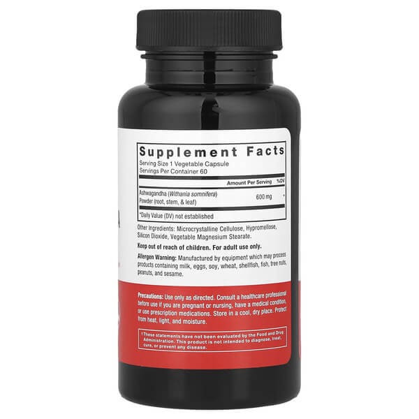 Ашвагандха 600 мг Force Factor (Ashwagandha) 60 растительных капсул