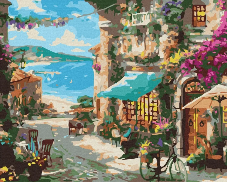 Картина за номерами Вулиця Приморського містечка  Brushme 48x60