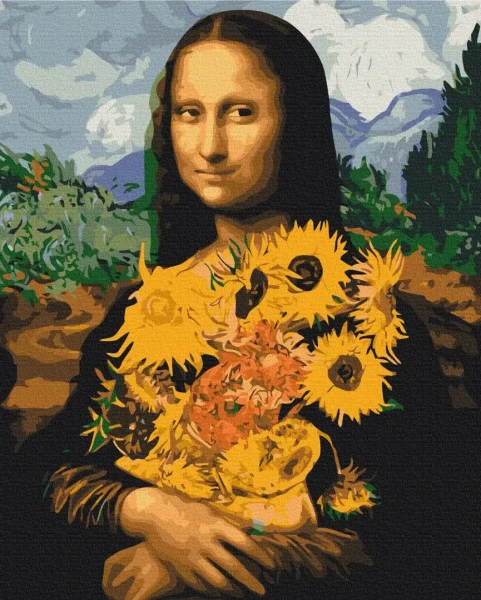 Преміум картина за номерами Мона Ліза з соняхами Brushme 40x50