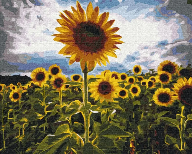 Картина за номерами Вуличка у квітах  Brushme 40x50