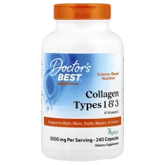 Колаген 1 та 3 типу Doctor's Best (Collagen types 1 and 3) 500 мг 240 капсул