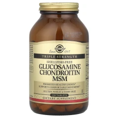 Глюкозамін хондроїтин і МСМ потрійна дія Solgar (Glucosamine Chondroitin MSM) 120 таблеток