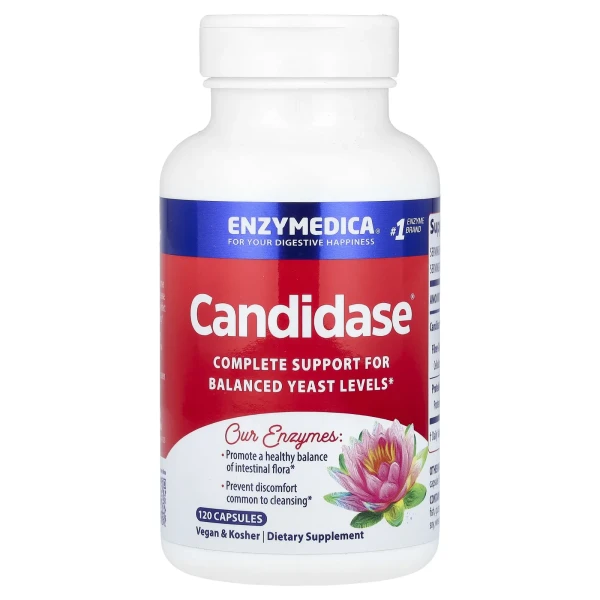 Enzymedica, Candidase, кандідаза, 120 капсул