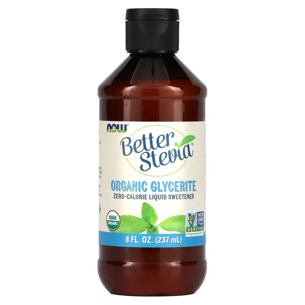 Бескалорийный жидкий подсластитель глицерит NOW Foods (Better Stevia) 237 мл