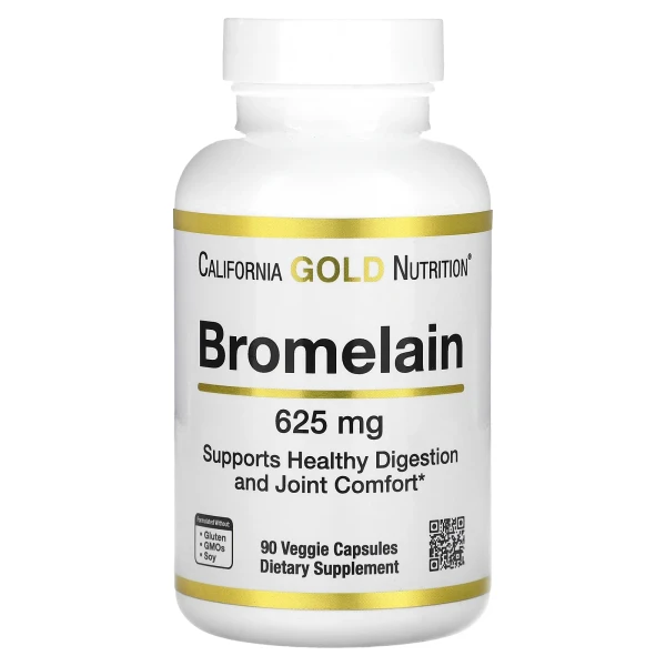 Бромелайн California Gold Nutrition (Bromelain) 625 мг 90 вегетарианских капсул