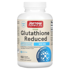 Jarrow Formulas, глутатіон відновлений, 500 мг, 150 вегетаріанських капсул