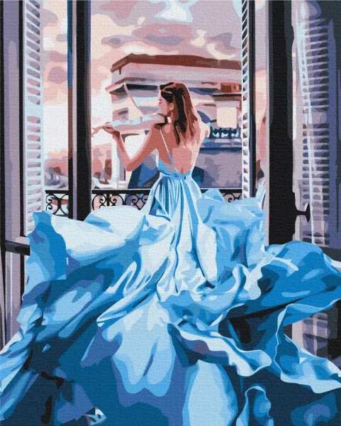Картина за номерами Дівчина в сукні  Brushme 48x60
