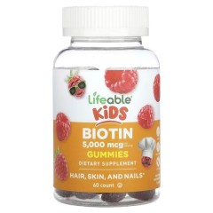 Біотин 5000 мкг Lifeable (Kids Biotin) 60 жувальних цукерок