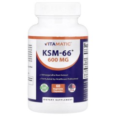 Ашвагандха KSM-66 Vitamatic (Ashwagandha KSM-66) 60 рослинних капсул
