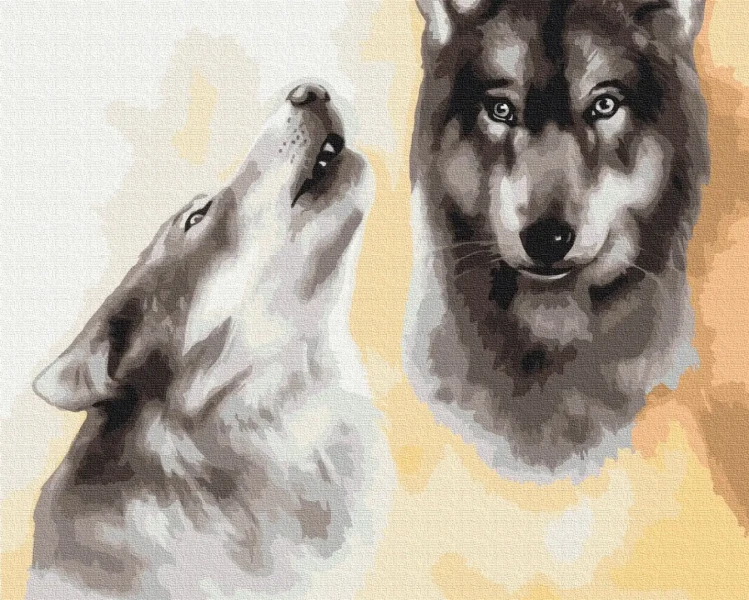 Картина за номерами Вовки-охоронці  Brushme 40x50