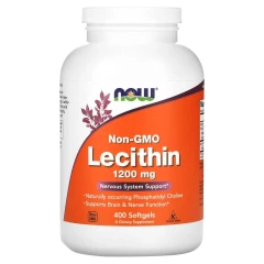 Лецитин без ГМО NOW Foods (Non-GMO Lecithin) 1200 мг 400 капсул