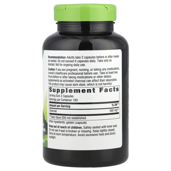 Активированный уголь Nature's Way (Charcoal activated) 280 мг 360 капсул