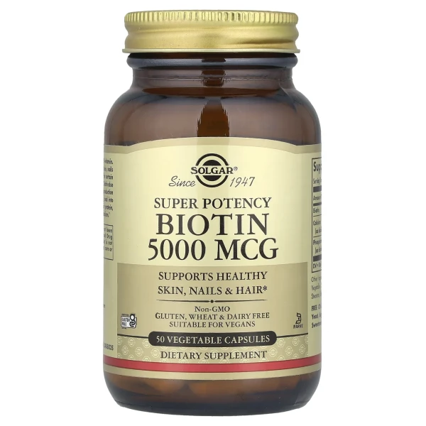 Біотин Solgar (Biotin) 5000 мкг 50 капсул