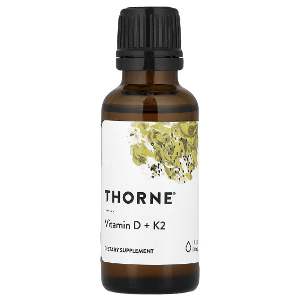 Вітамін D3 і K2 Thorne (Vitamin D3K2) 1000 МО200 мкг 30 мл краплі