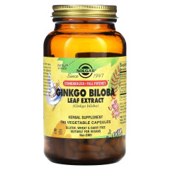 Листя Гінкго Білоба Solgar (Ginkgo Biloba) 135 мг 180 капсул
