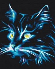 Картина по номерам Неоновый кот Brushme 48x60