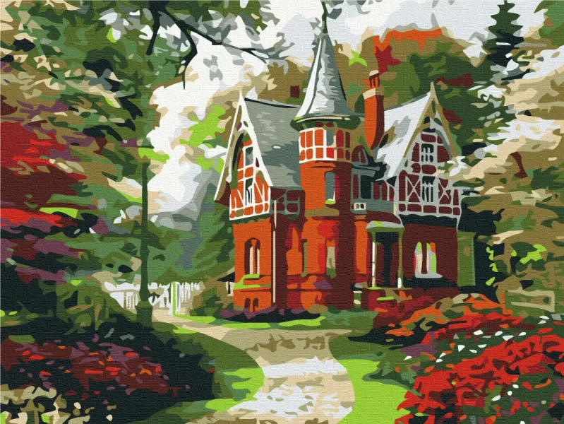Картина за номерами Казковий будиночок  Brushme 30x40