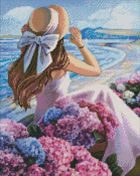 Алмазная мозаика/вышивка Цветущее побережье 40x50 Ideyka
