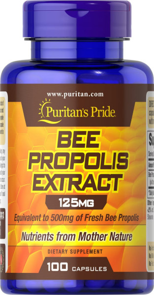 Прополіс, Bee Propolis, Puritan's Pride, 125 мг, 100 капсул