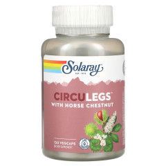 Solaray, CircuLegs, добавка з кінським каштаном, 120 капсул VegCap