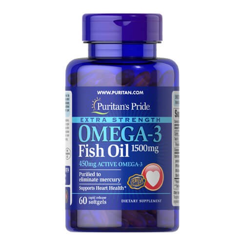 Омега-3 рыбий жир 1500 мг Puritan's Pride (Omega-3 Fish Oil) 60 капсул