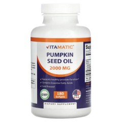 Олія насіння гарбуза Vitamatic (Pumpkin Seed Oil) 180 рідких капсул