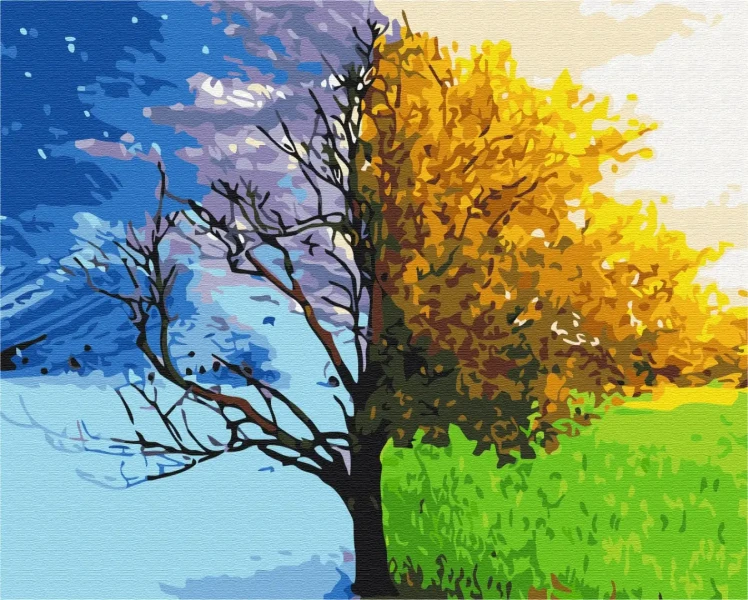 Премиум картина по номерам Смена сезонов Brushme 40x50