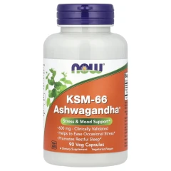 Ашваганда Now Foods (KSM-66 Ashwagandha) 600 мг 90 капсул