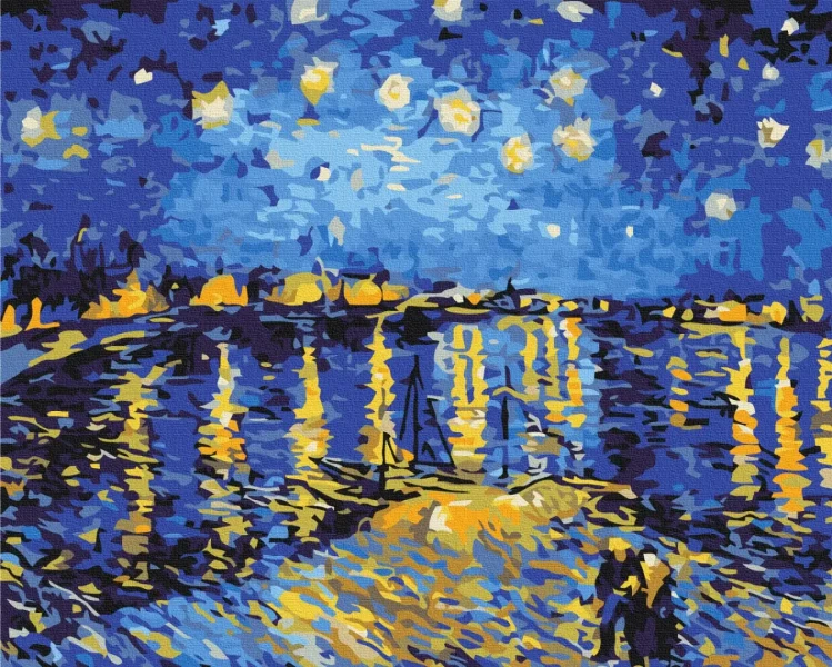 Картина за номерами Зоряна ніч над Роною Ван Гог  Brushme 48x60