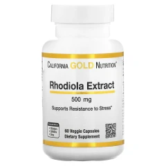 Екстракт родіоли California Gold Nutrition (Rhodiola Extract) 500 мг 60 капсул