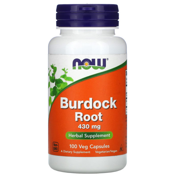 Корінь лопуха Now Foods (Burdock root) 430 мг 100 капсул