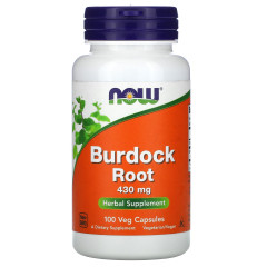 Корінь лопуха Now Foods (Burdock root) 430 мг 100 капсул