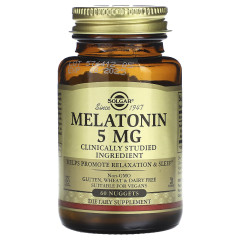 Мелатонин Solgar (Melatonin) 5 мг 60 жевательных таблеток